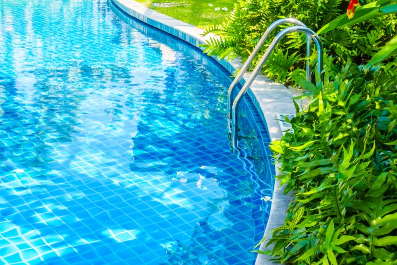 pool with tiles wall