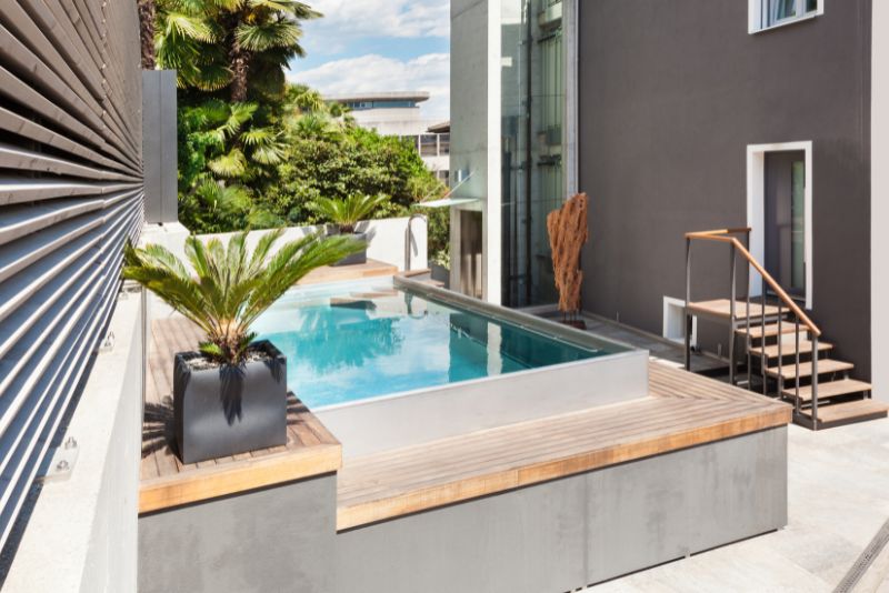 plunge pool made of concrete