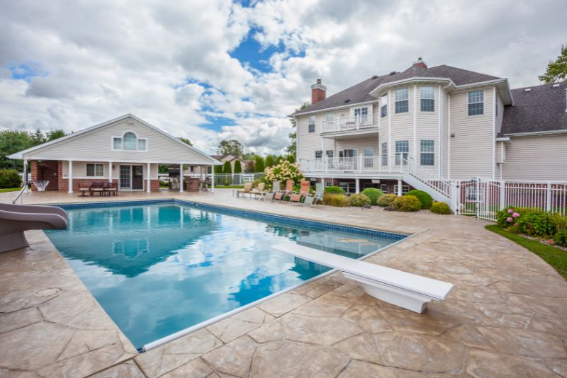 large concrete pool